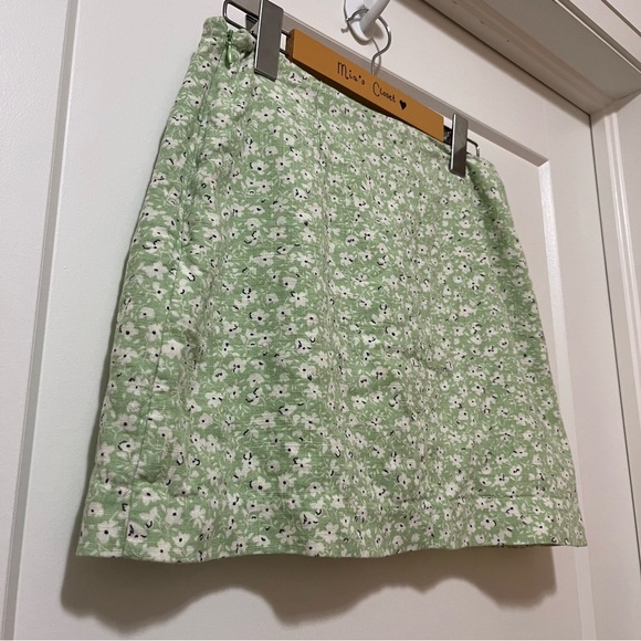 MANGO - Floral - Green & White - Skirt - Women’s S - Picture 6 of 9